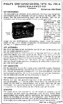 Philips 720 A Mode d'emploi (néerlandais)