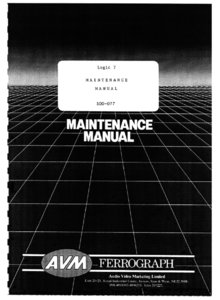 Ferrograph Logic 7 Series • Manuel de service