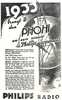 Philips 331 A, 2802 Publicité - Indische Courant 22 avril 1933 (néerlandais)