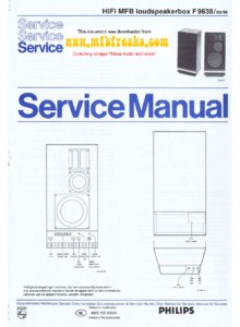 Philips F 9638 /00 /05 • Manuel de service - mfbfreaks  (néerlandais)