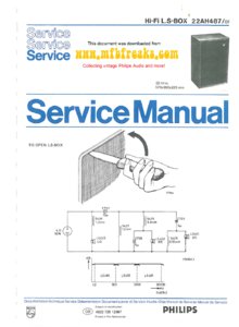 Philips 22 AH 487 • Manuel de service