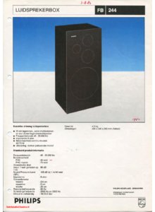 Philips FB 244 • Fiche technique