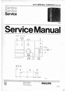 Philips 22 RH 544 / 00R / 15R (MFB) • Manuel de service