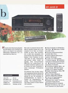 Sherwood RV-6030R • Extrait de catalogue