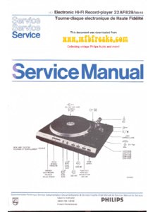 Philips 22 AF 829 • Manuel de service (18 pages)