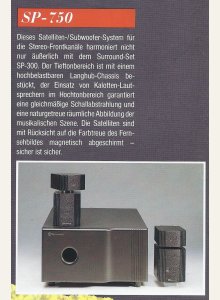 Sherwood SP-750 (Subwoofer + Satellites) • Extrait de catalogue