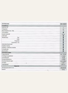 Sherwood CDC-5030R • Caractéristiques