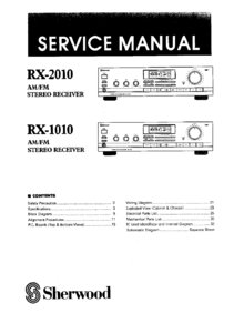 Sherwood RX-1010 et RX-2010 • Manuel de service