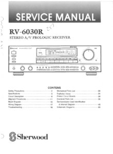 Sherwood RV-6030R • Manuel de service