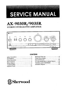 Sherwood AX-9030R et AX-9035R • Manuel de service