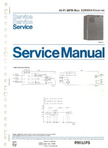 Philips 22 RH 545  /00R /16R (MFB) • Manuel de service (anglais)  • PL07