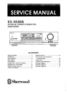 Sherwood ES-5030R • Manuel de service