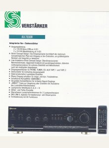 Sherwood AX-7030R • Extrait de catalogue allemand