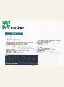 Sherwood AI-7010 • Extrait de catalogue allemand