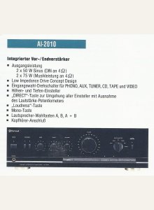 Sherwood AI-2010 • Extrait de catalogue allemand