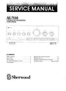 Sherwood AI-7010 • Manuel de service