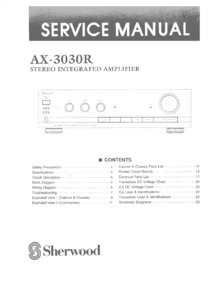Sherwood AX-3030R • Manuel de service