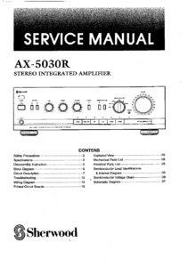 Sherwood AX-5030R • Manuel de service