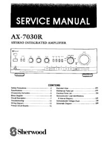 Sherwood AX-7030R • Manuel de service