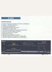Sherwood DS-3030C • Extrait de catalogue allemand