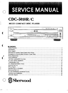 Sherwood CDC-5010R /C • Manuel de service