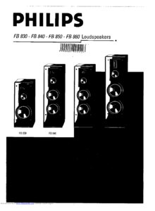 Philips FB 830, FB 840, FB 850, FB 860 • Mode d’emploi