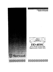 Sherwood DD-4030C • Mode d’emploi
