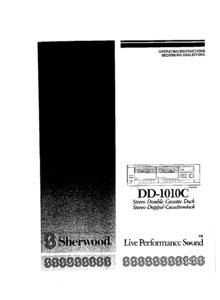 Sherwood DD-1010C • Mode d’emploi