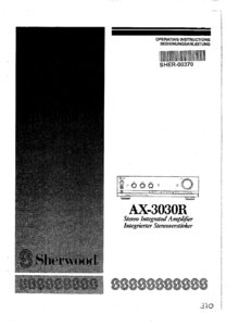 Sherwood AX-3030R • Mode d’emploi