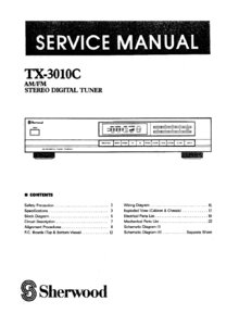Sherwood TX-3010C • Manuel de service