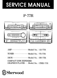 Sherwood Prime P-77R (AX-77R, TX-77R, DD-77R, CDEG-77R) • Manuel de service