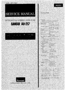 Sansui AU-217 • Manuel de service
