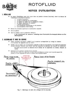 Barthe Rotofluid Pro IV (Pro 4) • Mode d'emploi
