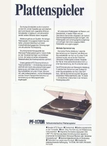 Sherwood PF-1170R • Extrait de catalogue allemand