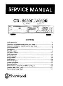 Sherwood CD-2030C, CD-3030R • Manuel de service