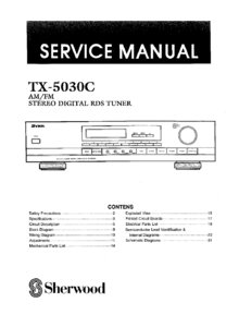 Sherwood TX-5030C • Manuel de service