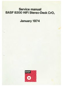 BASF 8200 HiFi • Manuel de service