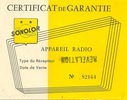 Sonolor Certificat de garantie