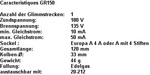 GR150/A Caractéristiques
