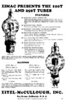 Eimac 100T et 250T Publicité QST janvier 1937