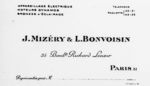 J. Mizéry & L.Bonvoisin Carte de viste