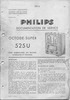 Philips 525 U Manuel de service