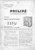 Philips 537 U Manuel de service