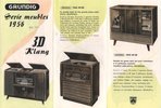 Grundig Série meubles 1956 Dépliant publicitaire