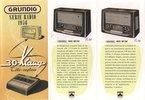 Grundig Série Radio 1956 Dépliant publicitaire