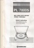Samsung PL 7800S • Couverture du mode d'emploi
