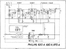Philips 820 A, 830 A, 870 A Schéma Schémathèque Thali