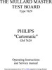 Philips GM 7629 Cartomatic Manuel d'utilisation et de service (anglais)