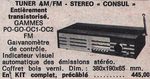 Cibot Radio Consul Tuner Stéréo • Publicité Radio Plans 1971