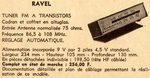 Cicor Tuner FM Ravel • Publicité - Le Haut-Parleur - 1965